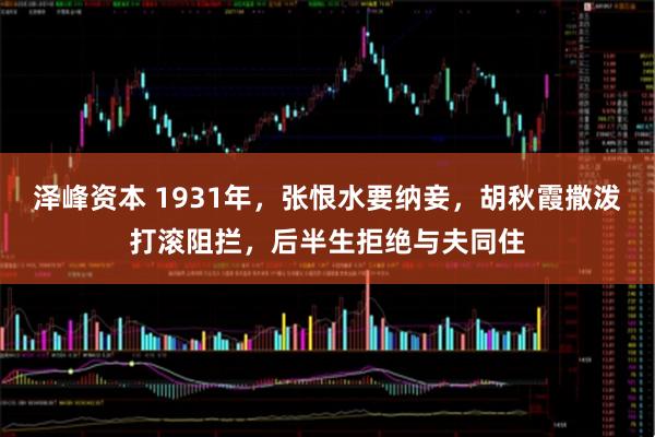 泽峰资本 1931年，张恨水要纳妾，胡秋霞撒泼打滚阻拦，后半生拒绝与夫同住