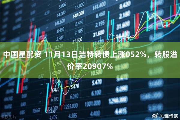 中国星配资 11月13日洁特转债上涨052%，转股溢价率20907%
