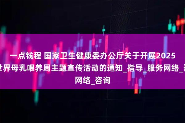 一点钱程 国家卫生健康委办公厅关于开展2025年世界母乳喂养周主题宣传活动的通知_指导_服务网络_咨询